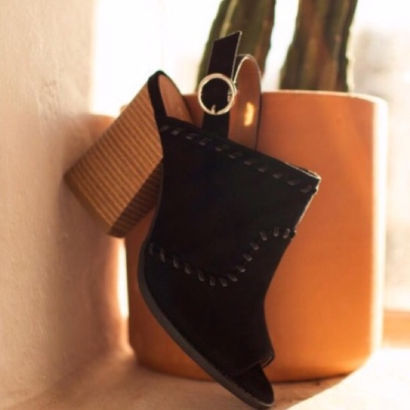 Slingback chunky heeled sandals - Picture 3 of 6